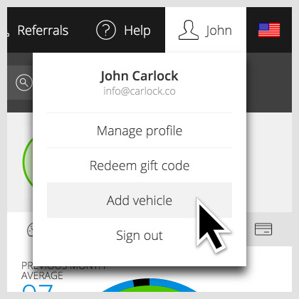 CarLock add vehicle to your profile