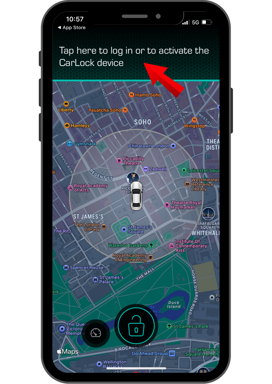 CarLock iOS app